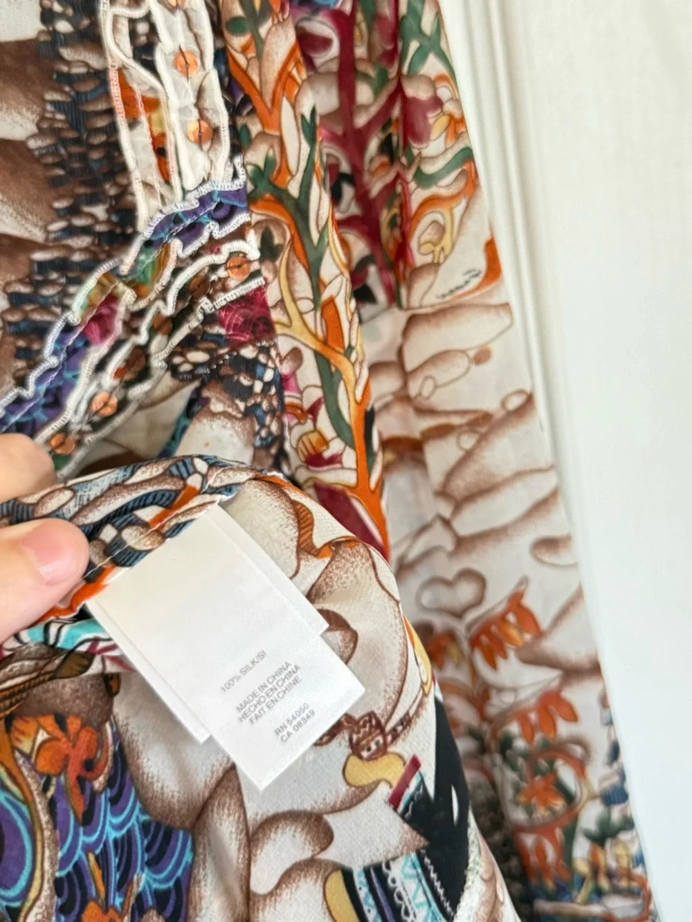 Prada Whimsical Print Vintage 100% Silk Blouse - Picture 12 of 12